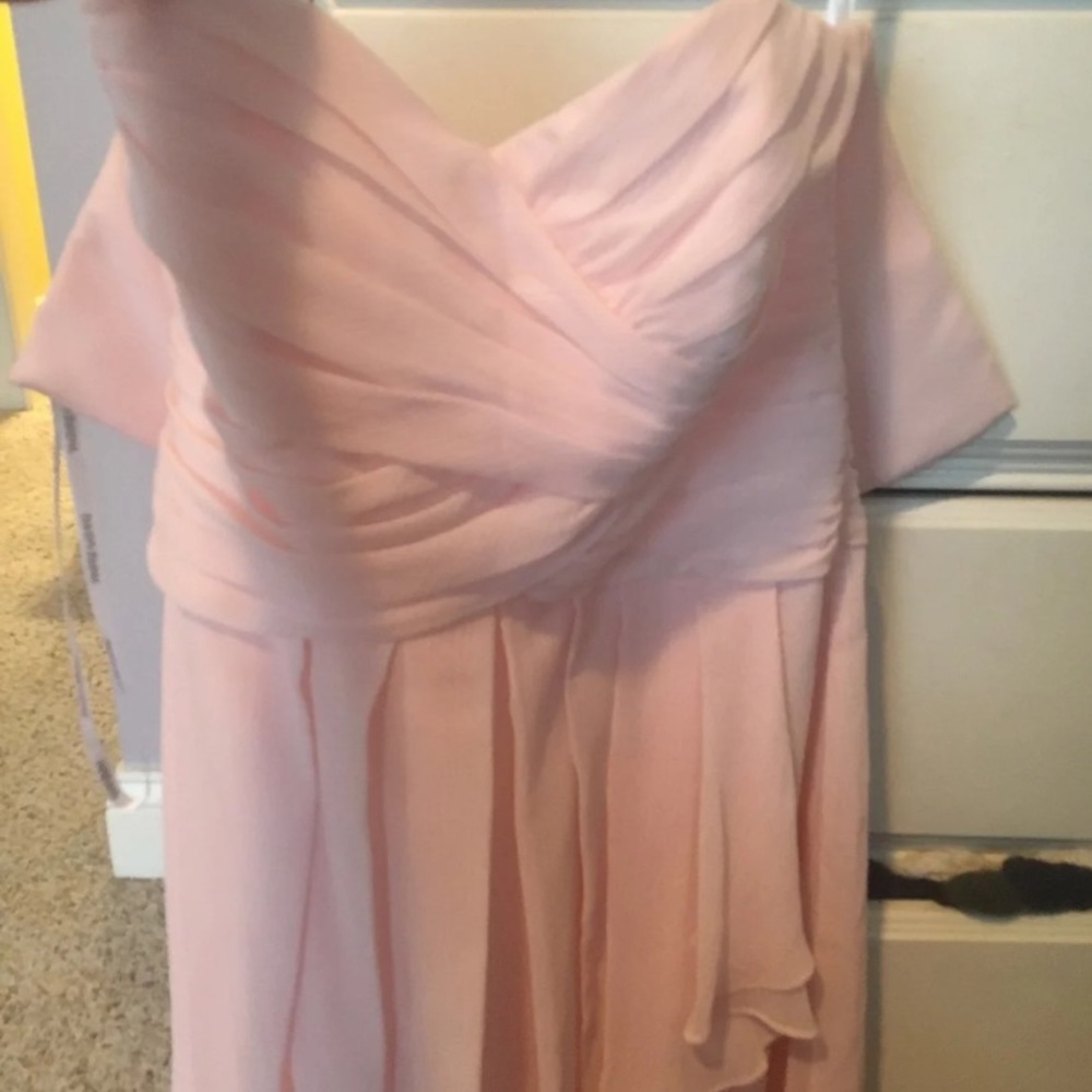 David’s bridal petal pink bridesmaid dress